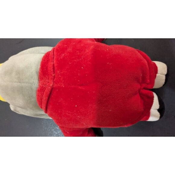 Vintage Elephant Stuffed Animal Plush Toy 12" Red Suit Yellow Crown - Picture 8 of 9